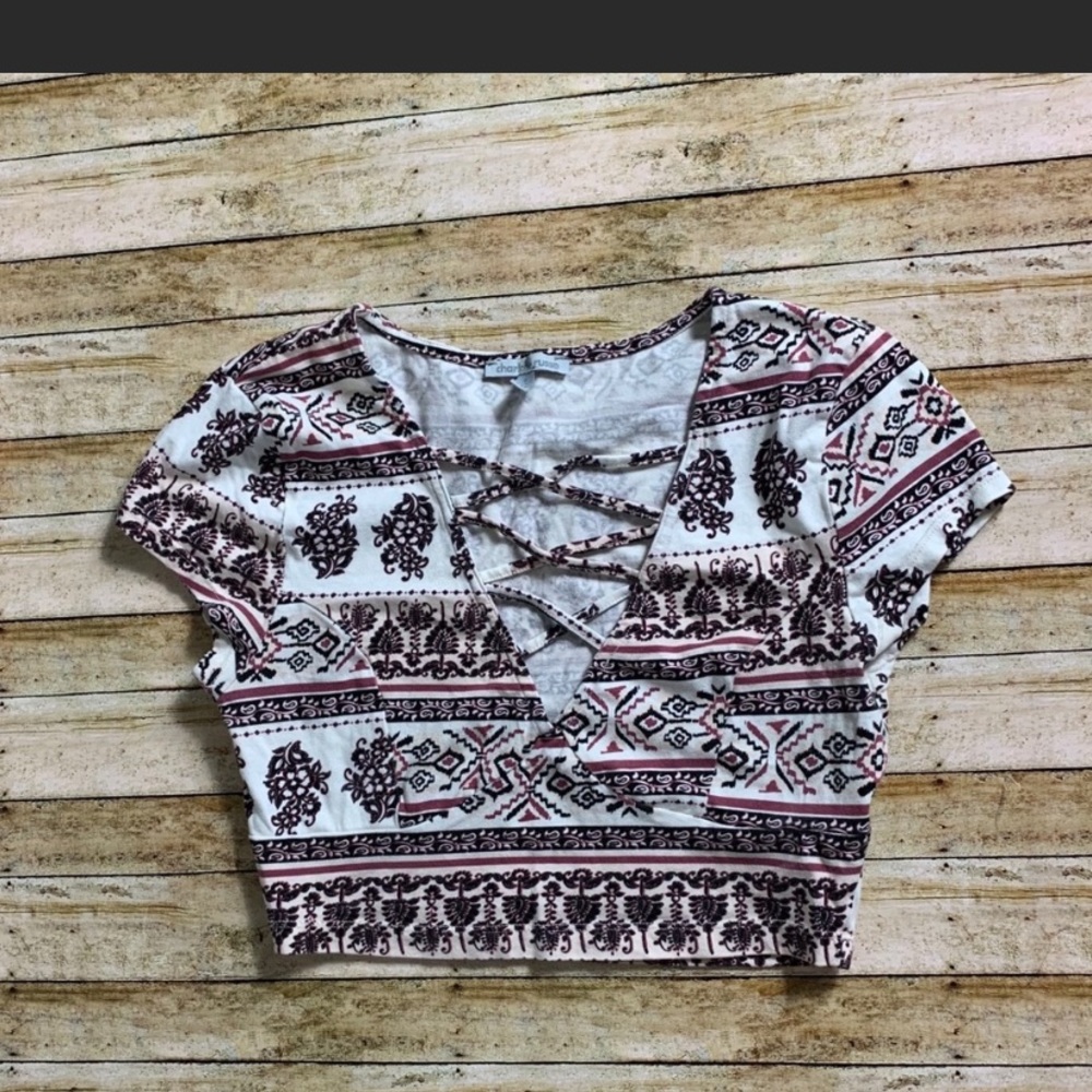 [SALE] Charlotte Russe tribal pattern crop